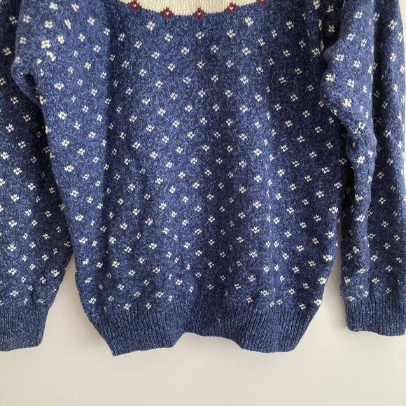 Northern Reflections Mens Vintage Fair Isle Wool Blend Crewneck Sweater Medium - Picture 8 of 9